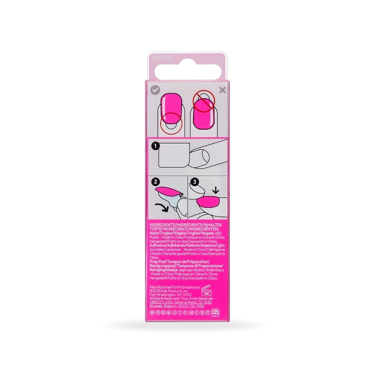 imPRESS Color - Our Memories, roze nagels met instructies op de verpakking, ideaal voor een snelle manicure.