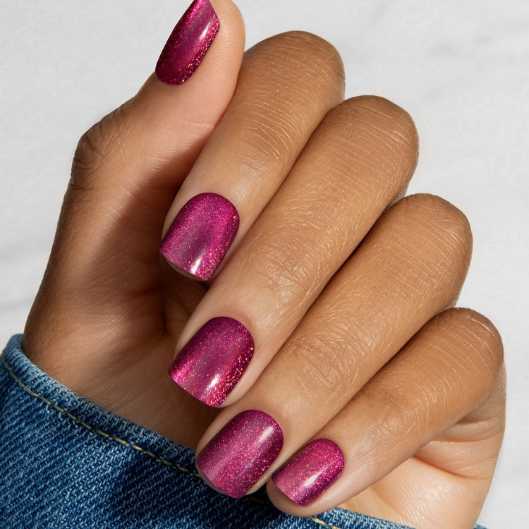 imPRESS Color FX - Levels met glanzende paarse nagels in verschillende tinten, perfect voor een trendy manicure.
