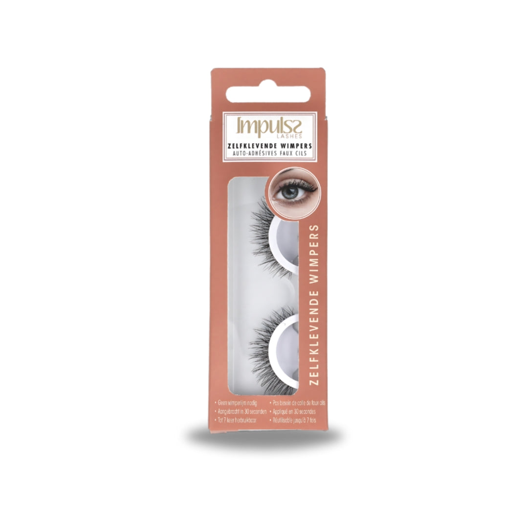 Zelfklevende Wimpers - Natural Beauty in een elegante verpakking met natuurlijke, volle wimpers voor een subtiele look.