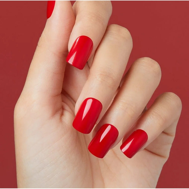 imPRESS Color - Reddy Or Not, helderrode nagels in een glanzende afwerking, perfect voor een opvallende look.