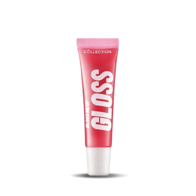 Gloss Me Up Lip Gloss in een roze tube met witte tekst, perfect voor een glanzende liplook.