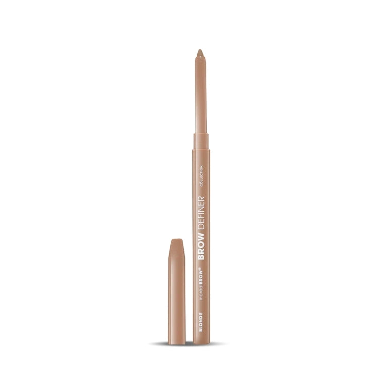 Incredibrow Eyebrow Definer in een lichtbruine kleur, slanke penverpakking voor precieze wenkbrauwdefinitie.