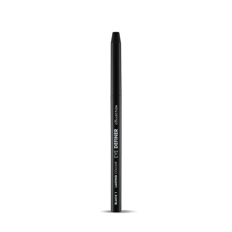 Eye Definer in een zwarte potloodvorm, ideaal voor het accentueren van de ogen met een precieze applicatie.