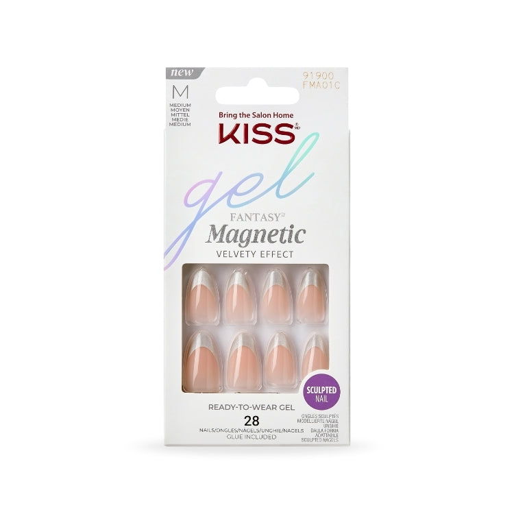 Gel Fantasy Magnetic - North Coast in een elegante verpakking met zes lichtroze nagels voor een luxe uitstraling.