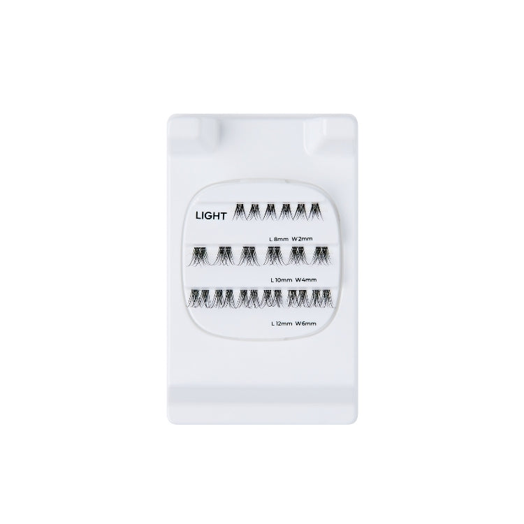 Falscara Studio Palette 8mm-12mm | Delicate Light met verschillende wimpers in een witte verpakking voor een natuurlijke l...