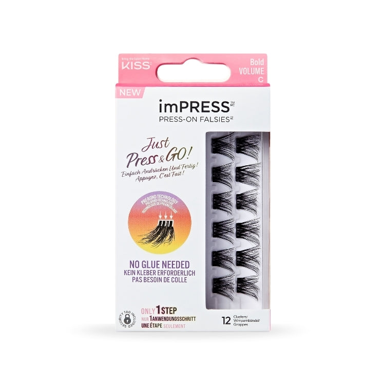 imPRESS Press-On Falsies 12mm-14mm | Bold Volume in een stijlvolle verpakking met valse wimpers voor extra volume.