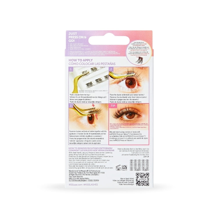 imPRESS Press-On Falsies 12mm-14mm | Bold Volume in een kleurrijke verpakking met instructies voor aanbrengen.
