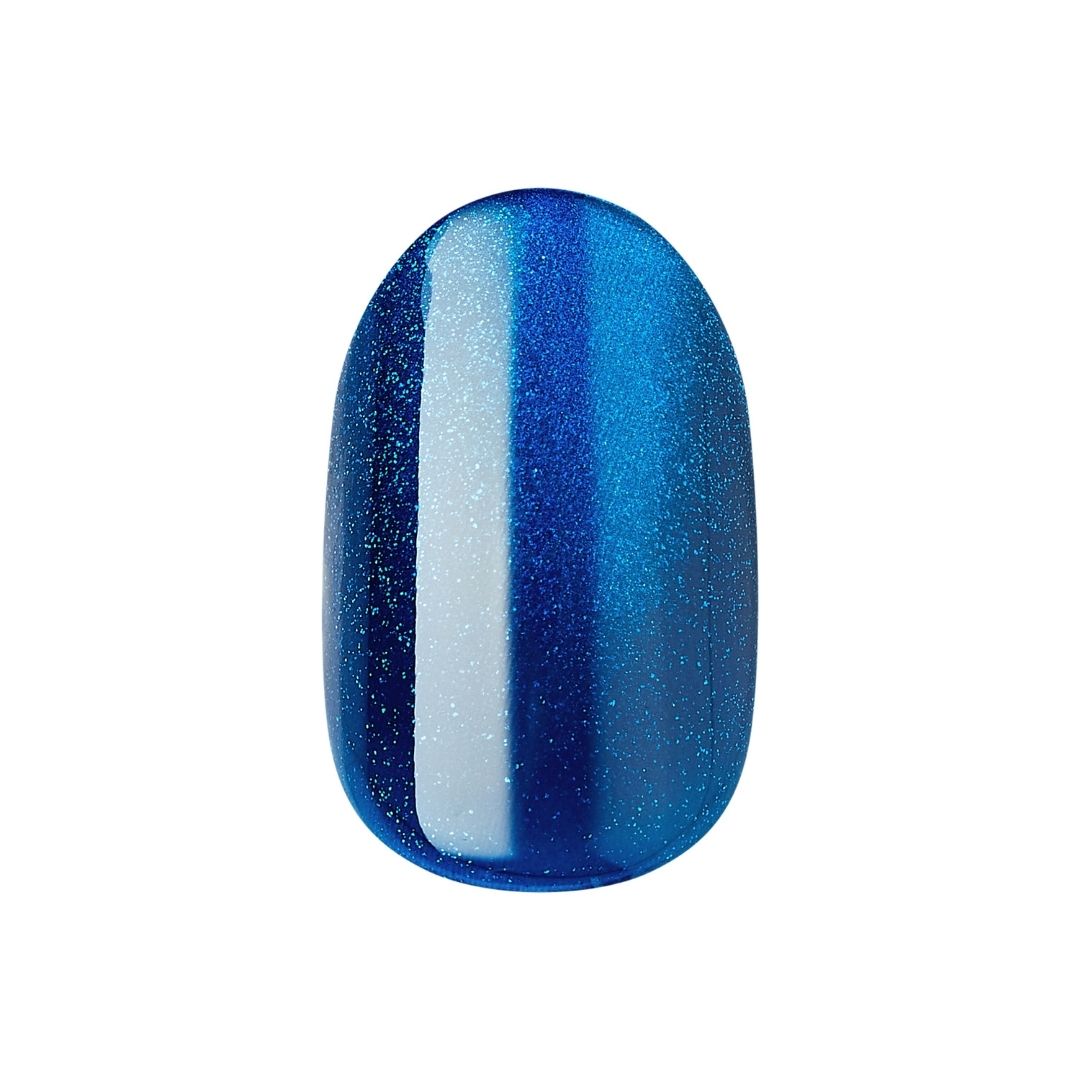 imPRESS Color FX - Reconnect, een glanzende nagelstick met een blauwe kleurverloop en subtiele glitters.
