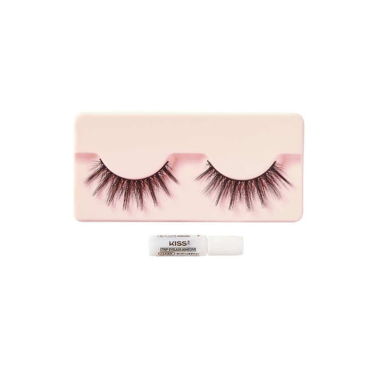 Kunstwimper Mink - Glamorous in een roze verpakking met een bijpassende lijm, perfect voor een glamoureuze look.