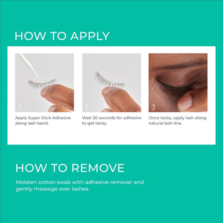 Superstick Strip Lash Adhesive | Clear in een transparante verpakking, ideaal voor het bevestigen van wimpers.