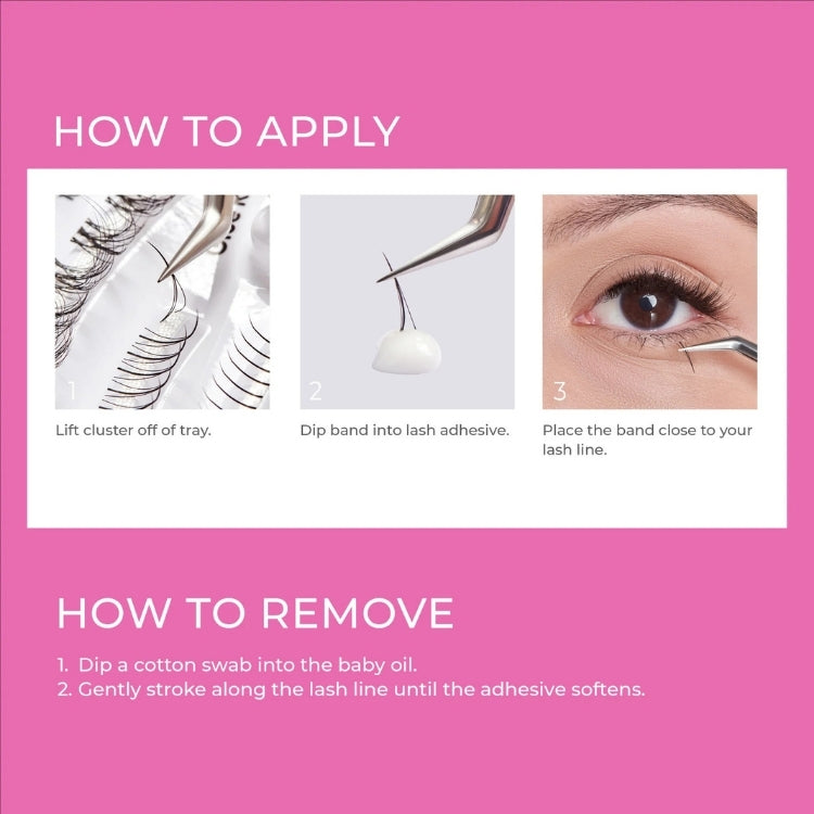 Superstick Cluster Lash Adhesive | Black in een zwarte verpakking met een handige applicator voor het aanbrengen van wimpers.