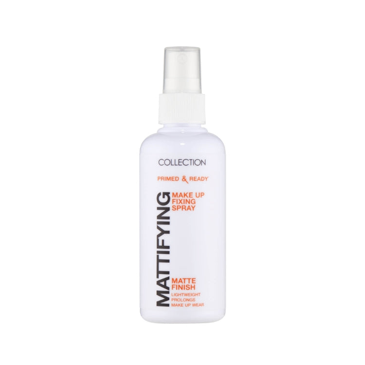 Primed and Ready Fixing Spray - Matt in een transparante fles met een spraykop, voor een matte finish.
