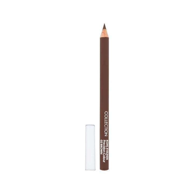 Kohl Eyeliner Precision Colour in een bruine kleur, met een slanke potloodvorm en transparante dop.