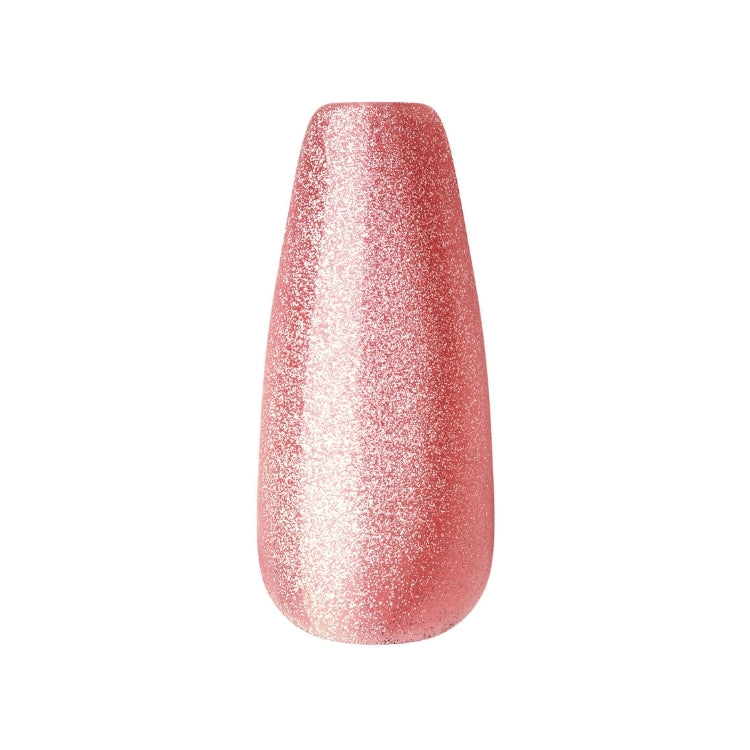 Gel Fantasy Magnetic - West Coast in een glanzende, lichtroze kleur met sprankelende glitters in een slanke verpakking.