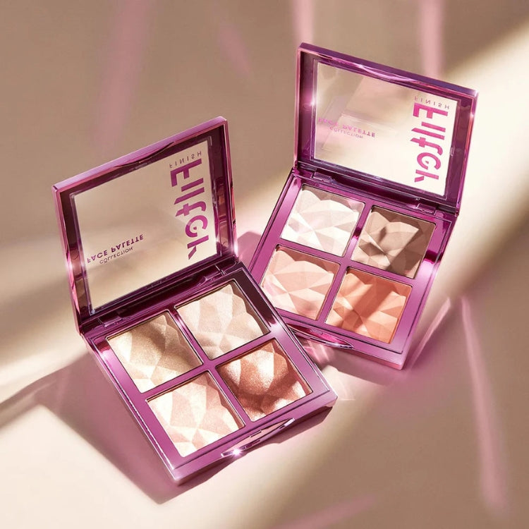 Filter Finish Face Palette van Collection in een paarse verpakking met vier glanzende tinten voor een stralende look.