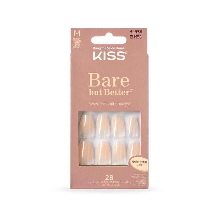 Bare But Better Nails - Embrace It, nude kunstnagels in een stijlvolle verpakking met 28 sculpted nagels.