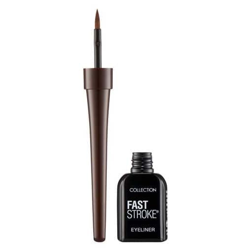 Fast Stroke Eyeliner - Brown in een slanke, bruine verpakking met een fijne applicator voor precieze lijnen.