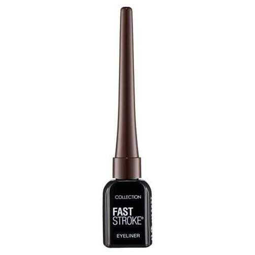 Fast Stroke Eyeliner - Brown in een slanke, bruine verpakking met een fijne applicator voor precieze lijnen.