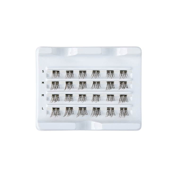 Falscara WISPS Multi - Bambi, een set valse wimpers in verschillende lengtes, verpakt in een witte tray.