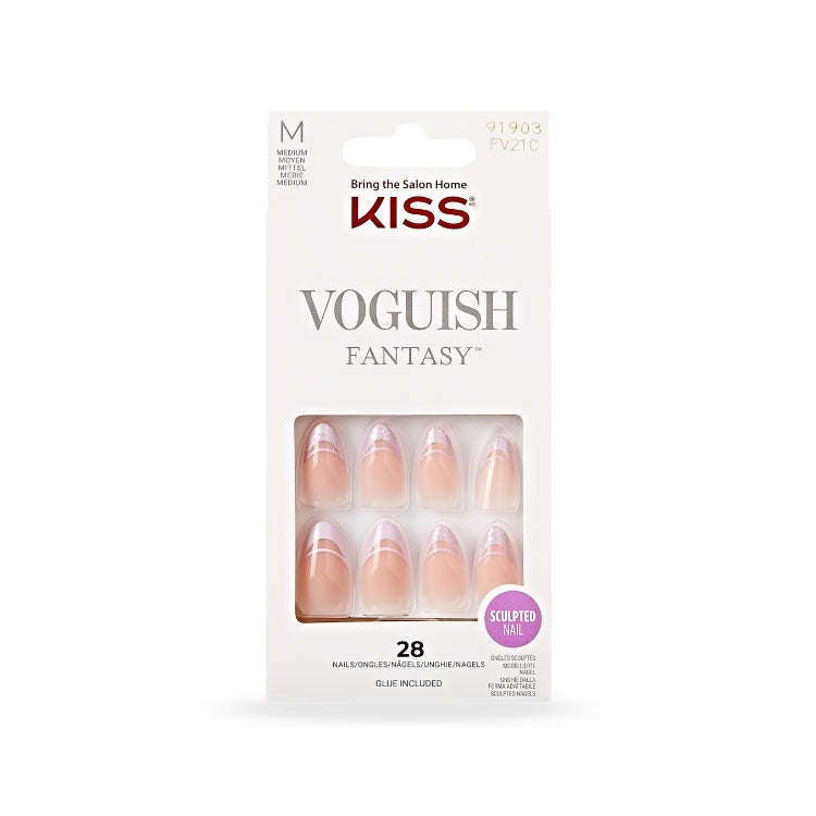 Voguish Fantasy – Rainy Night, set van 28 kunstnagels in een natuurlijke tint met een glanzende afwerking.