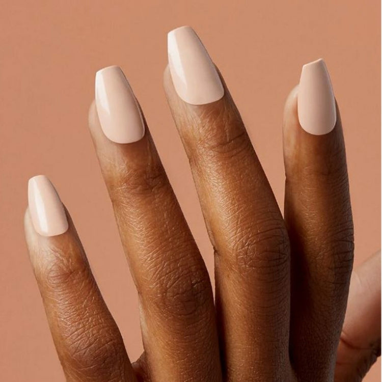 imPRESS Color Coffin - Latte, stijlvolle nude nagels in coffin-vorm, perfect voor een elegante uitstraling.