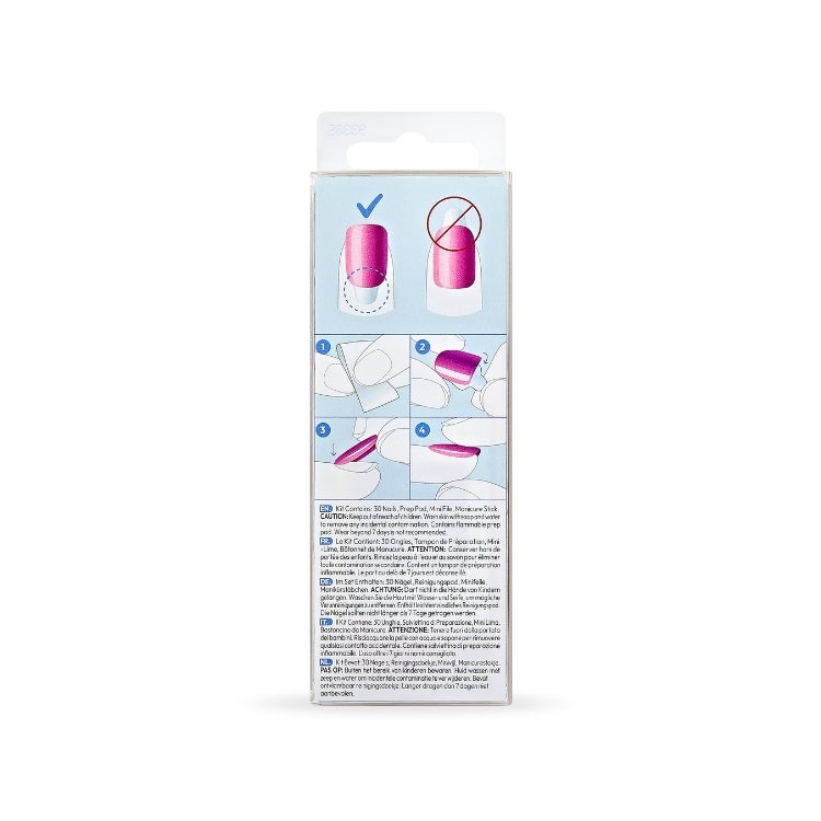 imPRESS Color FX - Walk Out, roze nagels in handige verpakking met instructies voor eenvoudig aanbrengen.