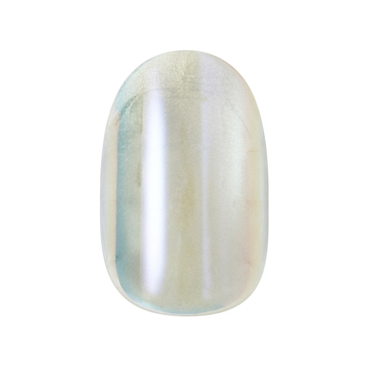 imPRESS Color FX - Sour Love, een glanzende nagel met een pastelblauwe en groene tint in een ovale vorm.