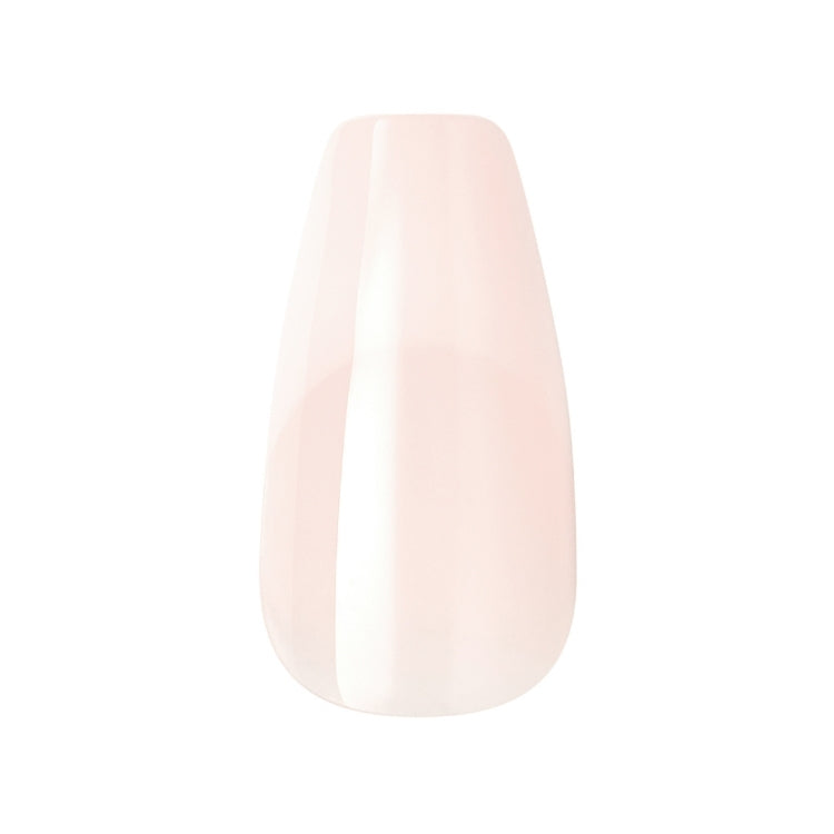 Acrylic French Nude Nails - Leilani in zachte nude tint, met een elegante, afgeronde vorm. Perfect voor een natuurlijke look.