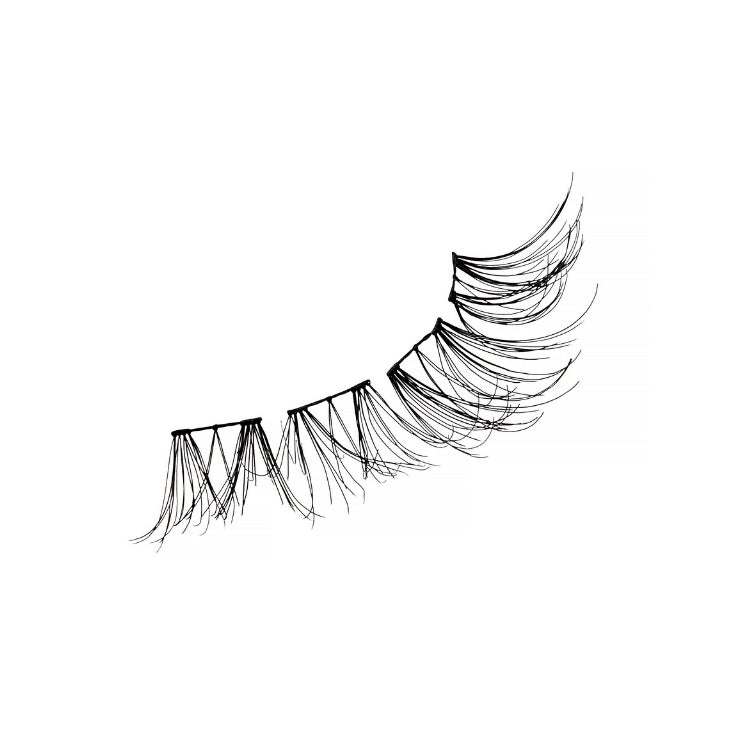 Falscara - Multipack Lengthening Wisps 02 | 30 Wisps, zwarte wimpers in een elegante, natuurlijke vorm.
