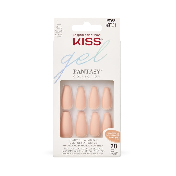 Gel Fantasy Nails - 4 The Cause in een lichte nude kleur, verpakt in een stijlvolle doos met 28 nagels.