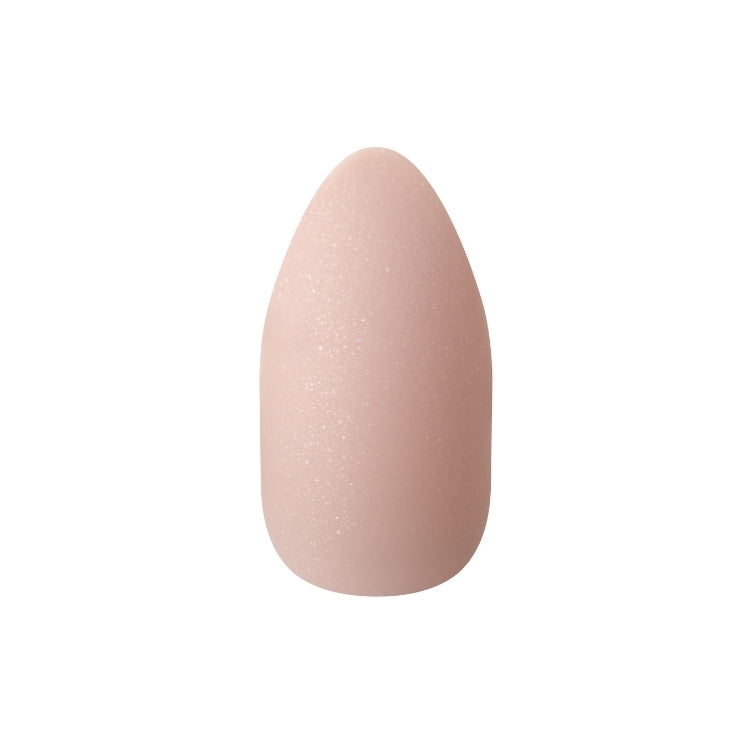 Gel Fantasy Nails - Wait N See in een zachte, glanzende nude kleur met een elegante spitse vorm.