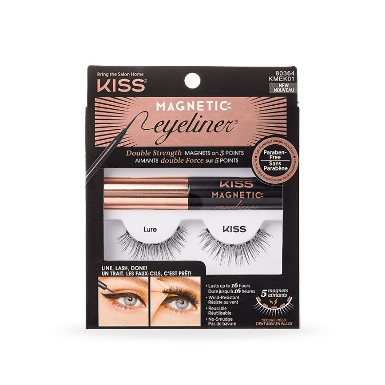 Magnetic Eyeliner & Lash Kit - Lure met een zwarte eyeliner en volumineuze wimpers in een stijlvolle verpakking.