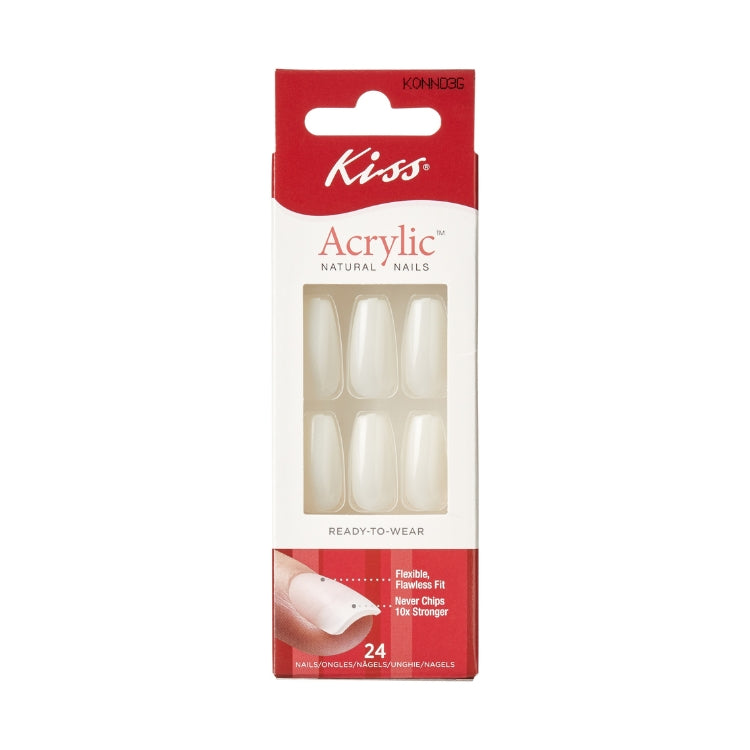 Acrylic Natural Nails - Born With It in een verpakking met 24 flexibele, natuurlijke nagels in een lichte kleur.