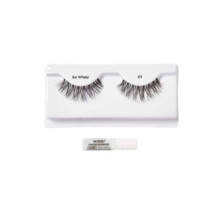 Lash Couture So Wispy - Lash met zwarte wimpers in een witte verpakking en een bijbehorende lijm.