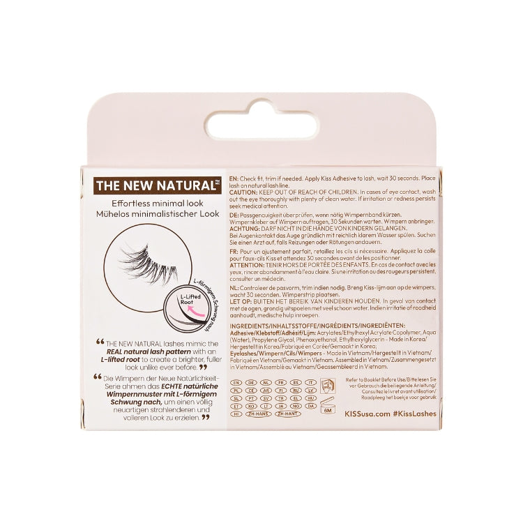 The New Natural - Silver Ring, een minimalistische wimperset in een elegante verpakking met duidelijke instructies.