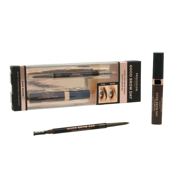 Good Brow Day - Dark Brown, een brow pencil en gel in een stijlvolle verpakking voor perfecte wenkbrauwen.