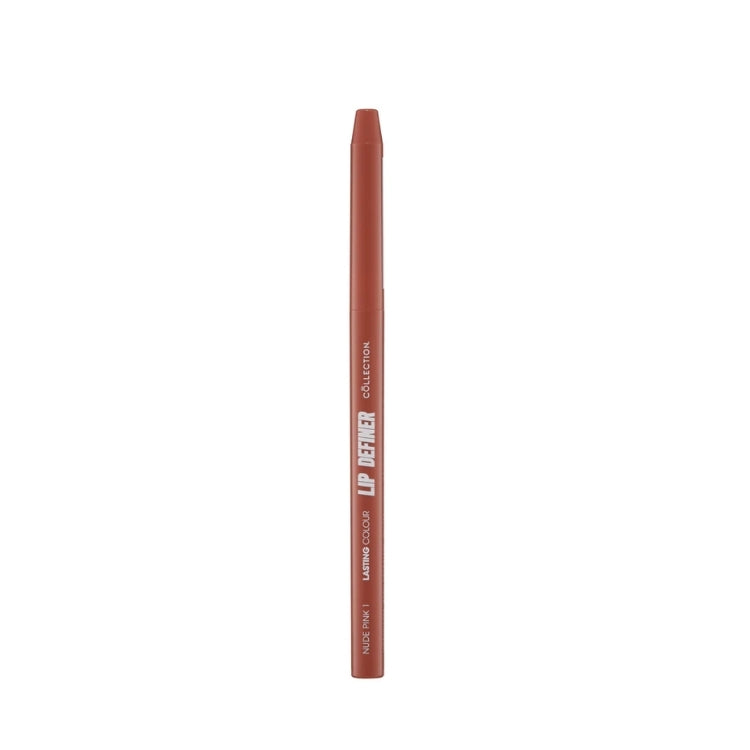 Lip Definer in een warme, aardse tint met slanke verpakking voor het accentueren van lipcontouren.
