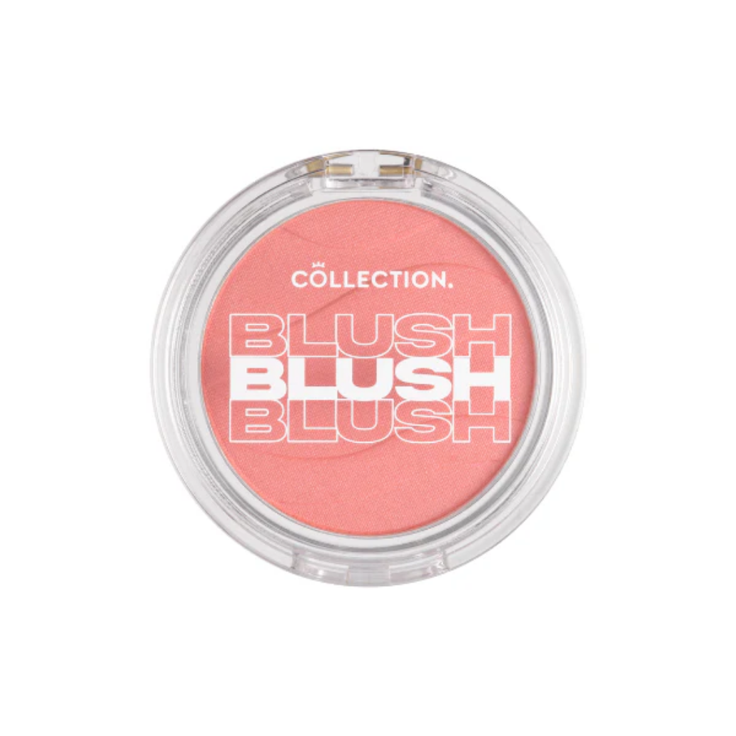 Soft Glow Blusher in een ronde, doorzichtige verpakking met een zachte perzikroze tint. Perfect voor een natuurlijke uitst...