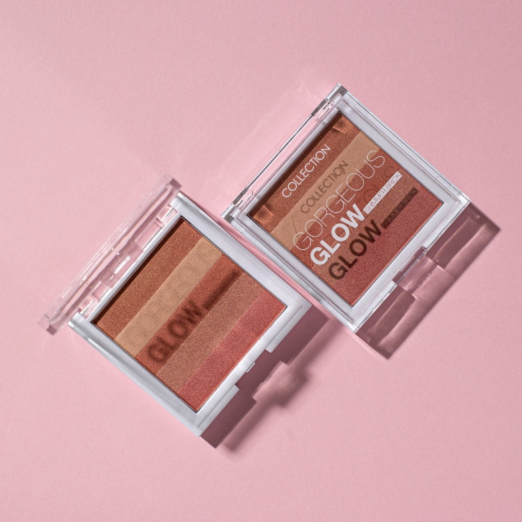 Gorgeous Glow - Bronzing Block in een vierkante verpakking met warme bronstinten en een glanzende afwerking.