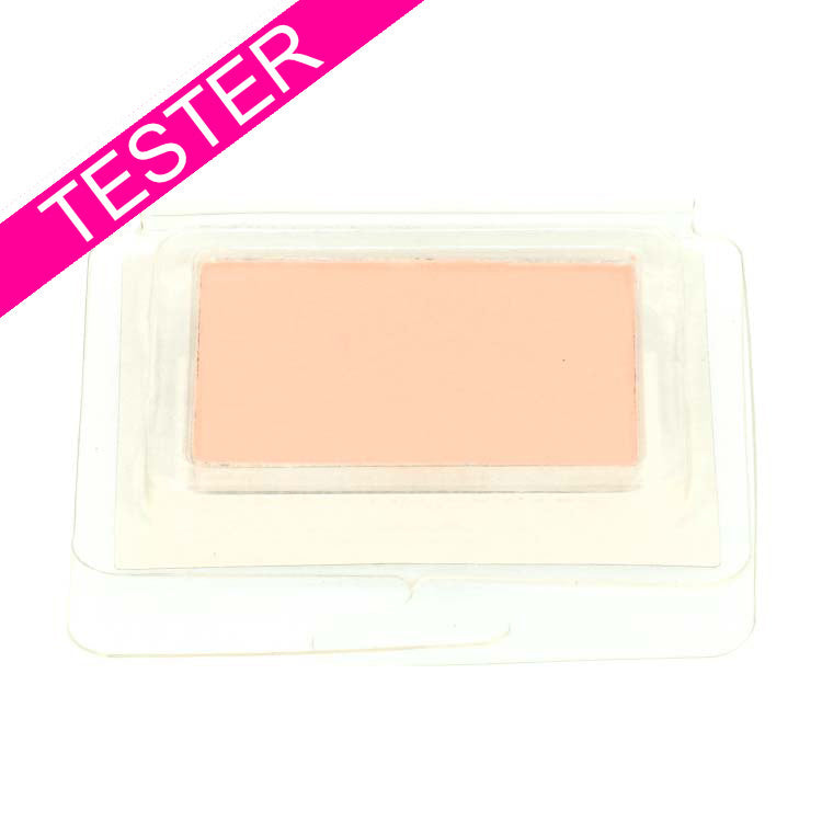 Eyeshadow Monos - Back To Reality Tester in een transparante verpakking met een zachte perzikkleur.