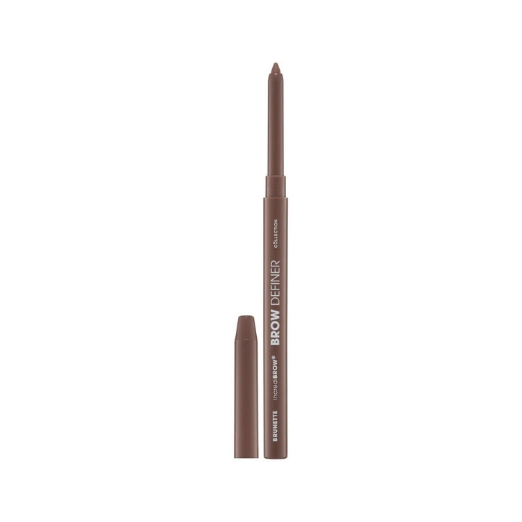 Incredibrow Eyebrow Definer in een slanke, bruine verpakking met een fijne punt voor nauwkeurige applicatie.