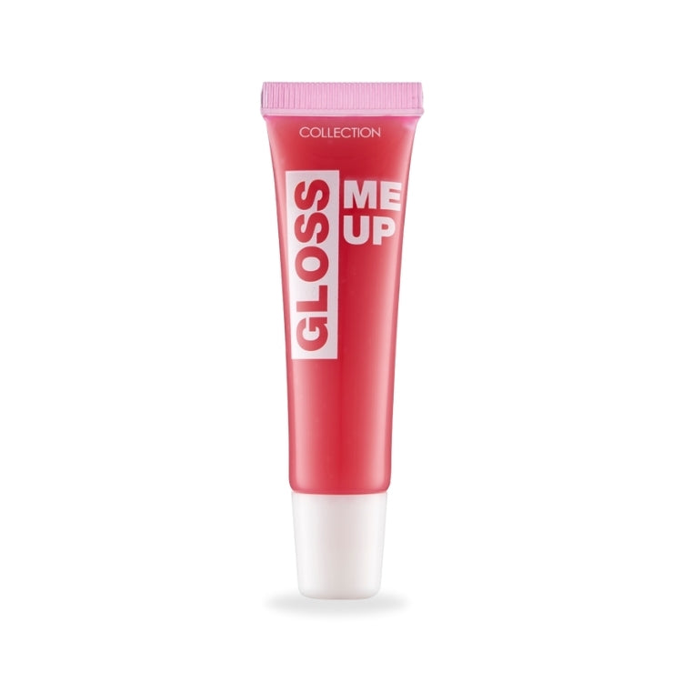 Gloss Me Up Lip Gloss in een roze tube met witte dop, perfect voor een glanzende liplook.