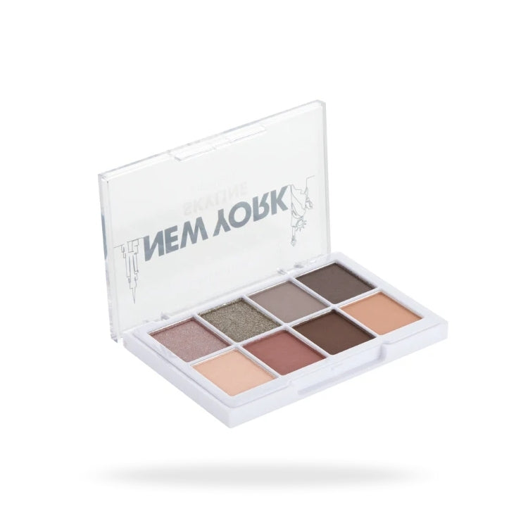Eye Palette - New York Skyline met 9 oogschaduwkleuren in een handige, doorzichtige verpakking.