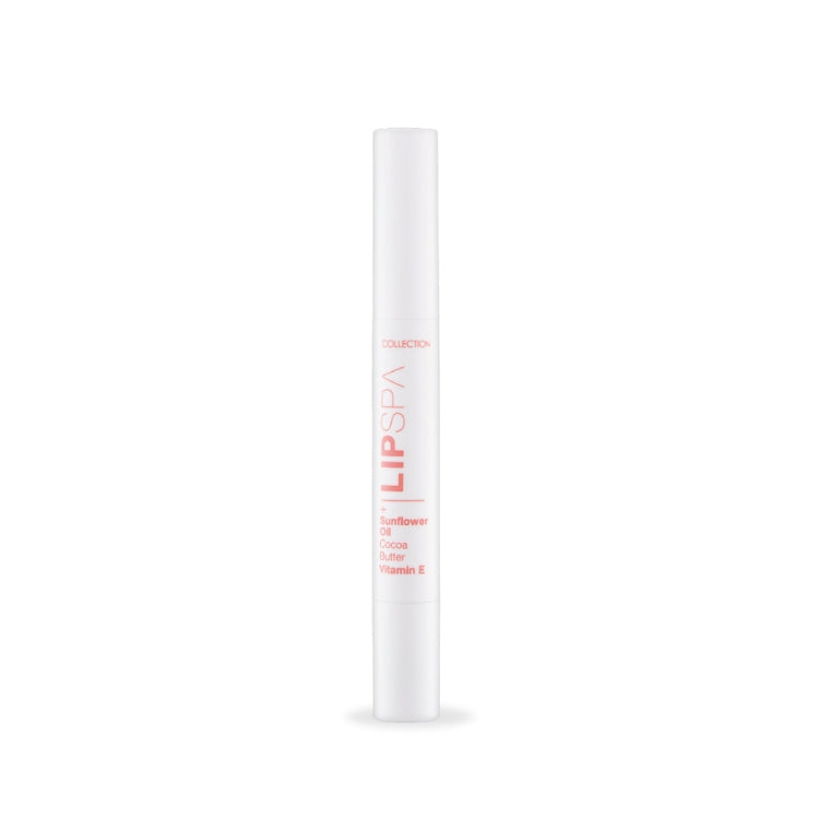 Lip Spa Lip Glow - Sheer Coral in een slanke witte verpakking, biedt een subtiele koraalkleur voor een frisse liplook.