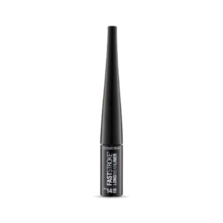 Fast Stroke Long Wear Liner in een slanke zwarte verpakking met een fijne applicator voor precieze eyeliner.