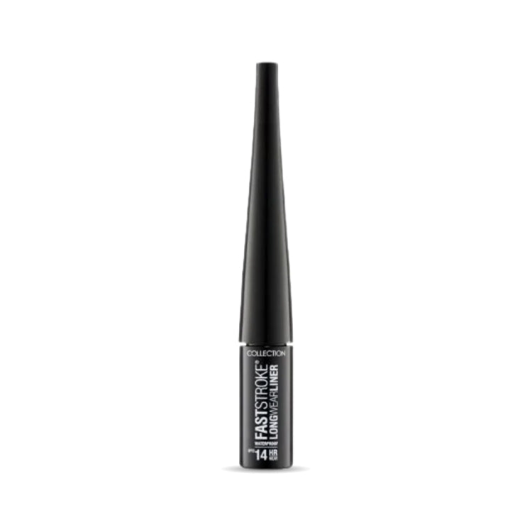 Fast Stroke Long Wear Liner in een slanke zwarte verpakking voor nauwkeurige eyeliner applicatie.