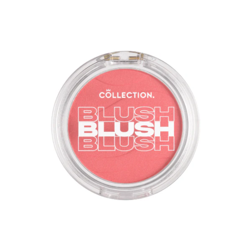 Soft Glow Blusher in een ronde, doorzichtige verpakking met een frisse roze tint. Perfect voor een natuurlijke blos.