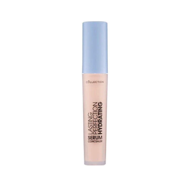 Lasting Perfection Hydrating Concealer in een slanke, lichtroze verpakking met een blauwe dop voor een frisse uitstraling.