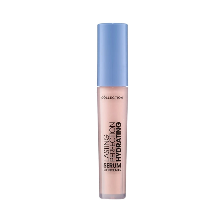 Lasting Perfection Hydrating Concealer in een slanke, lichtroze verpakking met een blauwe dop voor een egale teint.