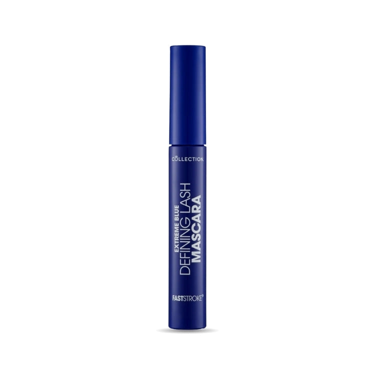 Fast Stroke Defining Lash Mascara in een slanke, blauwe verpakking voor gedefinieerde wimpers.